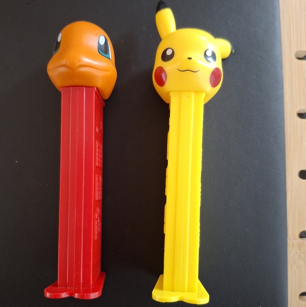 COLLECTIBLE Pikachu (RETIRED) and Charmander (Hungary) PEZ Dispensers